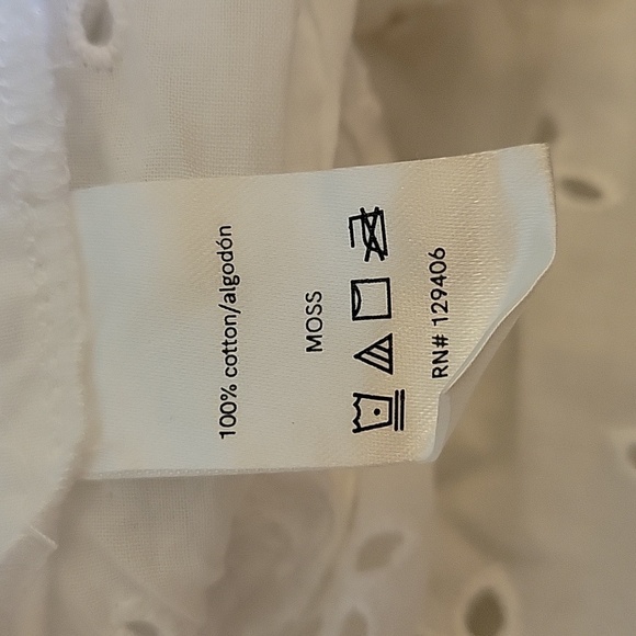 Venus White Eyelet Surplice Wrap Peplum Tie Waist Castlecore Blouse - Picture 9 of 9